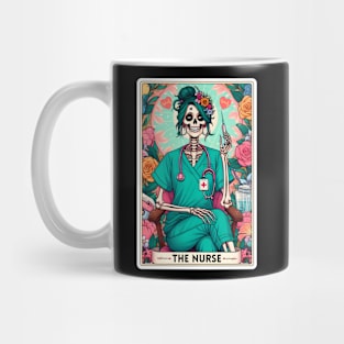 Nurse Funny Skeleton Tarot Card Mug